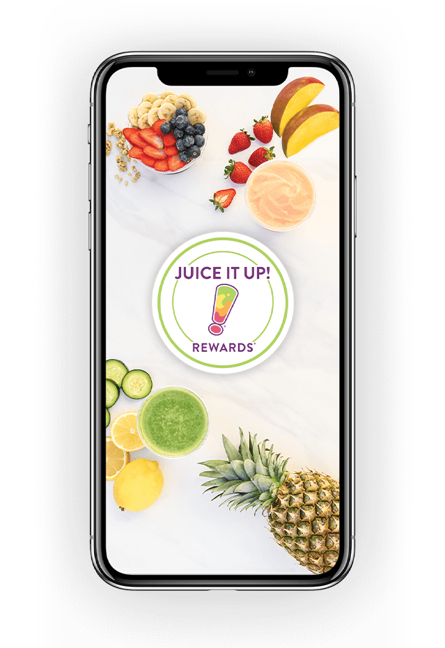 Mobile phone with Juice It Up! app